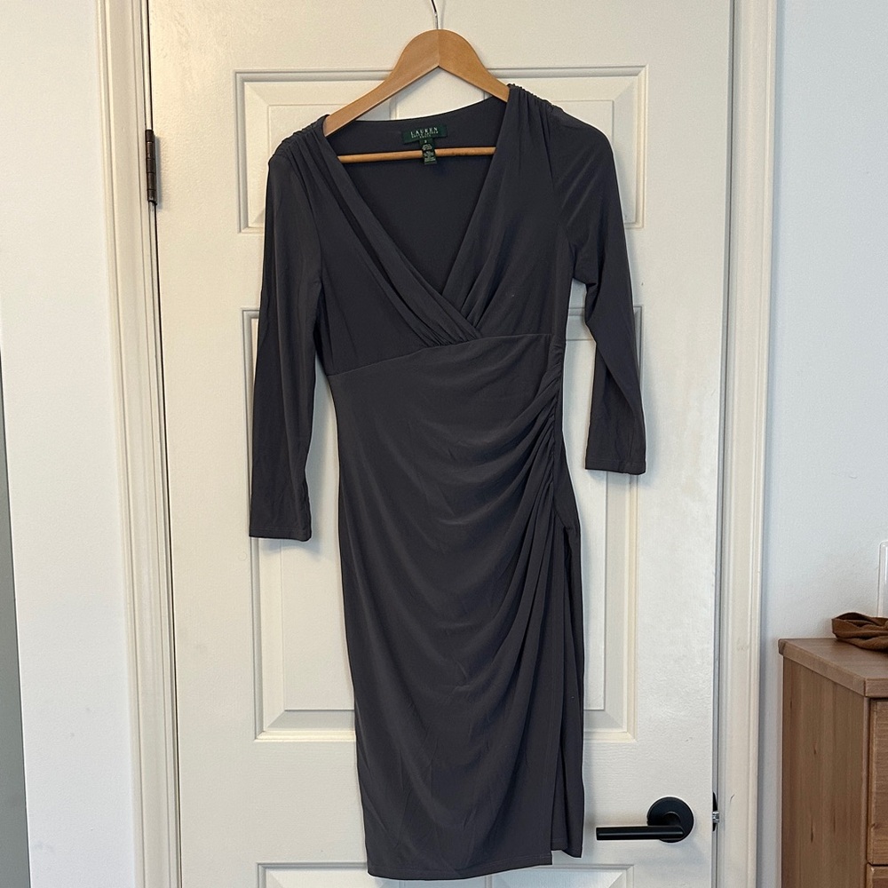 Ralph Lauren Charcoal Long Sleeve Dress